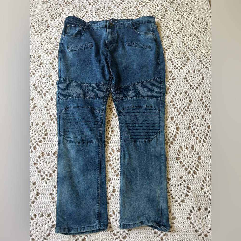 Men’s Phat Farm Jeans Stretch 38x30 RN#66918 Skinny Fit Hip Hop Retro